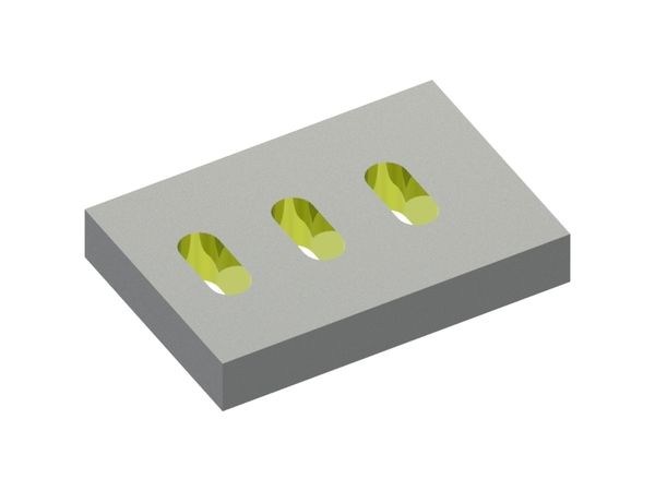 Statormesser mitte 160x110x25, Eco Line, 3 Langlöcher 42x18, X-Variante 