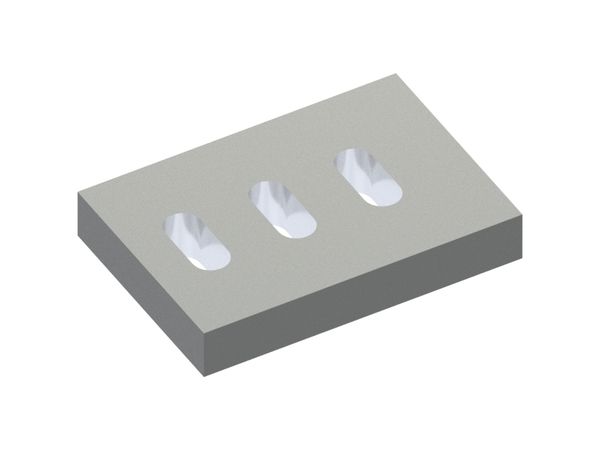 Statormesser mitte 160x110x25, Premium Line, 3 Langlöcher 42x18, X-Variante 