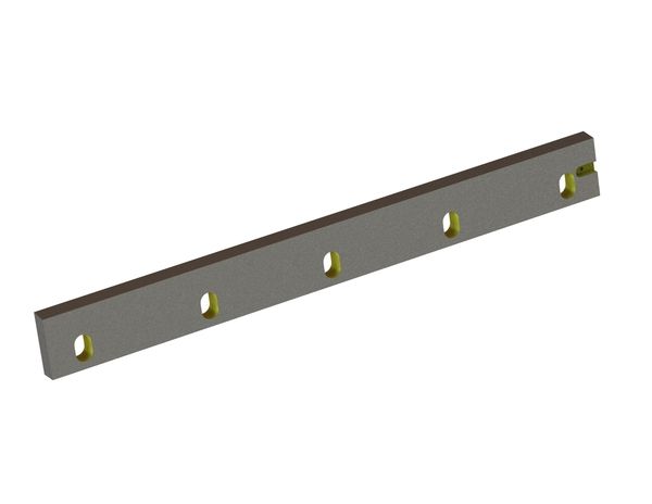 Statormesser rechts 762x80x23, Eco Line, 5 Langlöcher, Schneide 83°, 2xM12 Gewinde, W-Variante für Getecha GmbH 