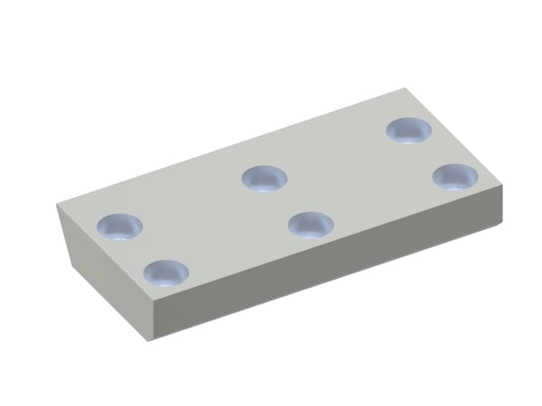 Straight knife, 174x84x25, PremiumCut, 6 countersunk holes, cutting edge 1.5x90°/60°, W version for HSM GmbH + Co. KG 