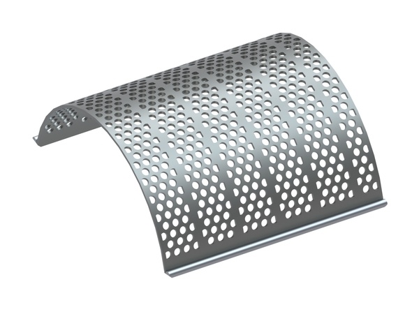 Strainer basket 788 wide, screen plate thickness t=10, perforation Ø25, web 10 for Herbold Meckesheim USA - Resource Recycling Systems Inc. 