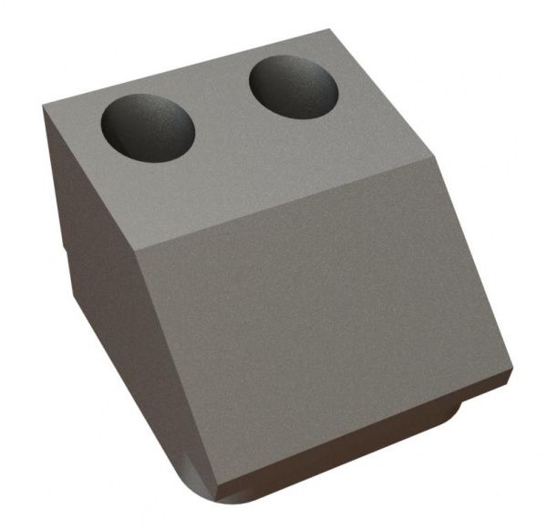 Support de coin pour support de couteau 144x120x73, 2 trous fraisés pour MeWa | Ehehalt | Andritz MeWa | THM Recycling Mewa UG 1007