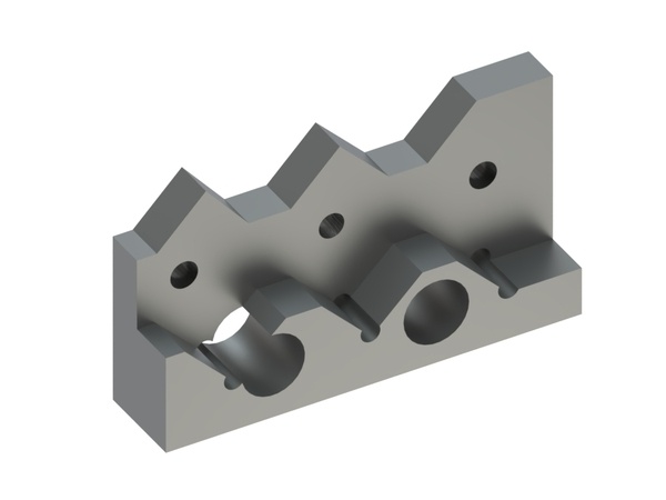 Support de contre-couteau droite 307x164x68/37, Premium Line, étagé, 3 encoches dentées, pas 110 pour Weima Maschinenbau GmbH 