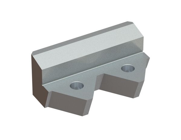 Support de couteau rotor droite 2T (2 dents) RL arrondi à gauche 159x67x94 pour Eldan Recycling 
