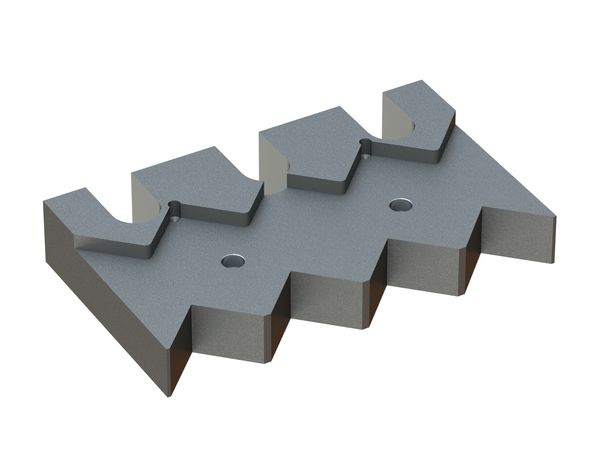 Support de lame 345x201x58/45 pour Lindner Recyclingtech Lindner Universo 2200