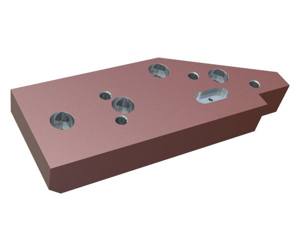 Support de lame stator droite 475x168x70 pour Eldan Recycling Eldan SC | Super Chopper