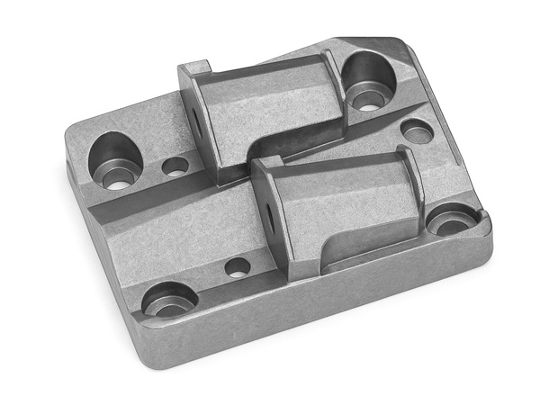 Supporto coltello sinistro con portacoltelli 194x137, 3x M16, fori svasati (4x) Ø29/Ø17,5 per Vecoplan 