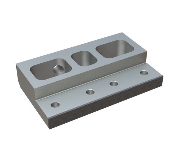 Supporto controcoltello 345x204x72, rinforzato, versione 172RP, filettatura M30 per Lindner Recyclingtech Lindner Polaris 1800