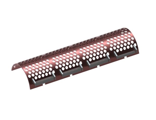 Tamis 2004 large, épaisseur plateau perforé t= 15 perforation Ø42,5, entretoise 14 Hardox pour Lindner Recyclingtech 