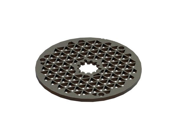 Tamis de coupe Ø329x12 Creusabo perforation à 3 angles, passage de la bille Ø15 
