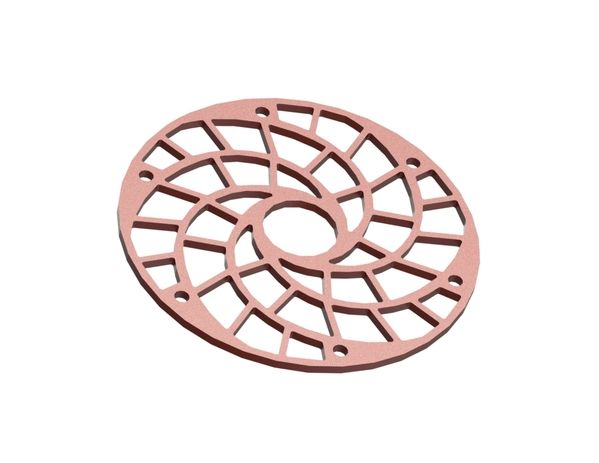 Tamis de coupe Ø430x12 perforation 50, entretoise 8 Hardox 