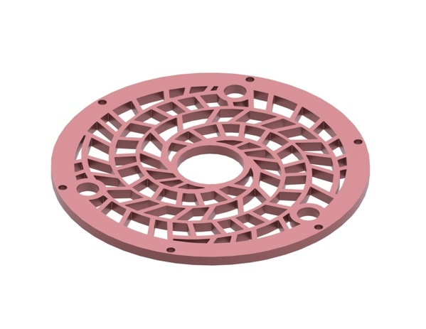 Tamis de coupe Ø480x16, Hardox, passage de bille Ø34 