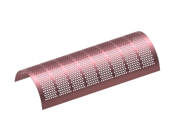 Tôle de criblage largeur 2096, épaisseur de tôle t=10, perforation ronde Ø23, ligament 9/13 pour THM Recycling 