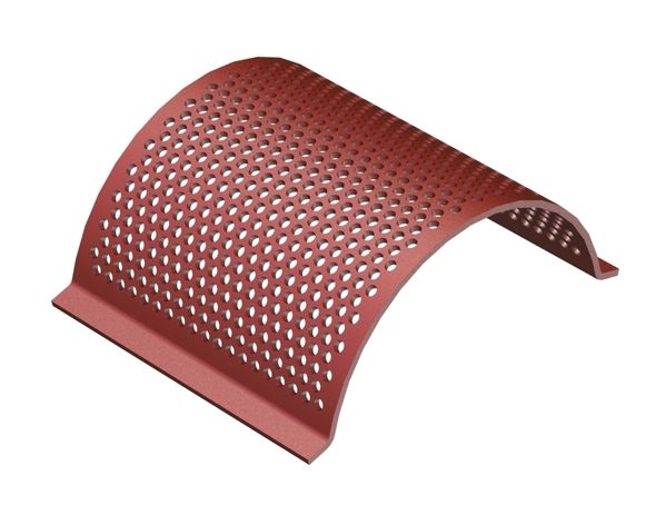 Tôle de criblage, largeur 472, épaisseur t=10, perforation Ø19, ligament 6, Hardox pour Cumberland 