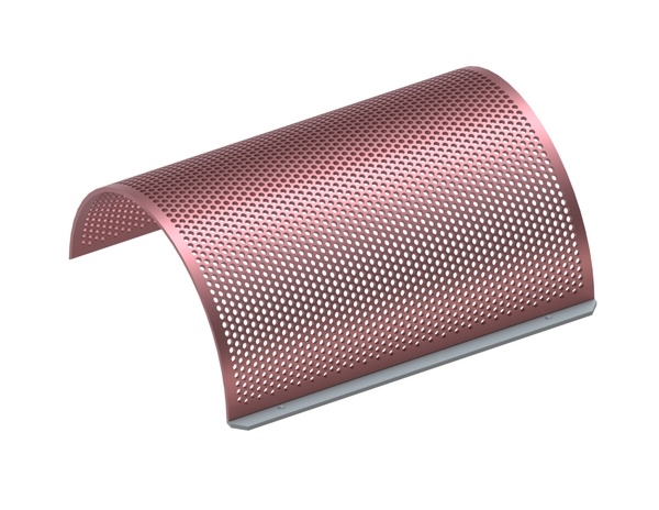 Tôle de criblage, largeur 676, épaisseur t=8, perforation Ø10, ligament 4 pour Hosokawa Alpine AG 