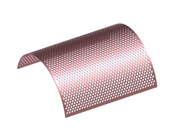 Tôle de criblage, largeur 688, épaisseur t=6, perforation Ø14, ligament 5, Hardox pour Heinrich Dreher Maschinenbau 