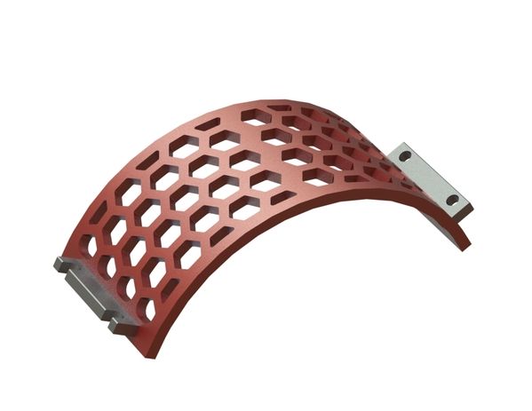 Tôle de crible largeur 360, épaisseur t=25, perforation hexagonale largeur sur plats 60 pour Lindner Recyclingtech Lindner Jupiter 1800