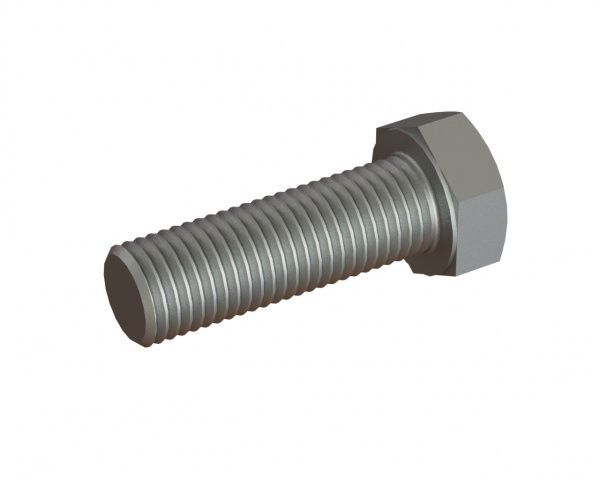 Tornillo de cabeza hexagonal M16x50 8.8 con rosca hasta la cabeza, DIN 933 / ISO 4017 para Lindner Recyclingtech Lindner Komet 2800
