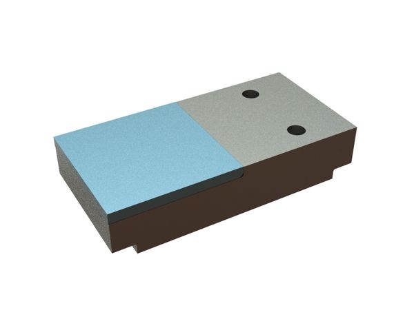 Trocknerplatte 120x60x25, Hybrid Line, 4xM10, Hartmetallqualität H3, abgefräste Ecken 5.2x10.5 
