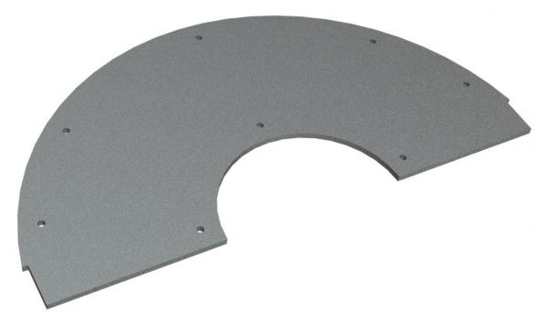 Upper sealing half ring Ø802x10, Hardox, cut-outs on both sides, 8x M12 for Herbold Meckesheim GmbH Herbold SMS
