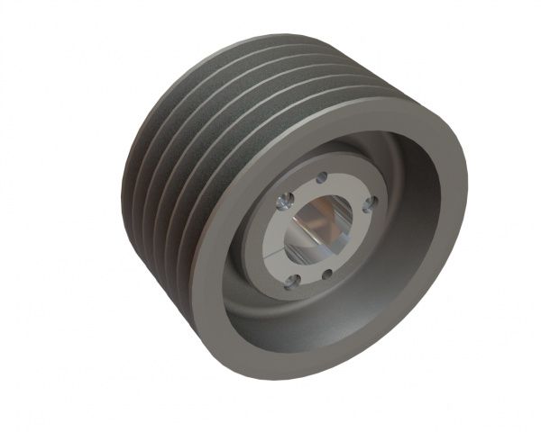 V-belt pulley SPC Ø400 6 grooves version taper bush 4040 for Lindner Recyclingtech Lindner Power Komet 2800