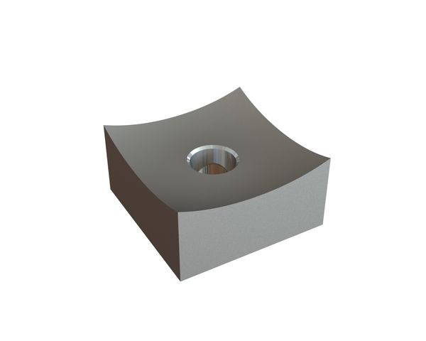 Knife 60x60x30, sharp corners, Premium Line, M20 thread, X version