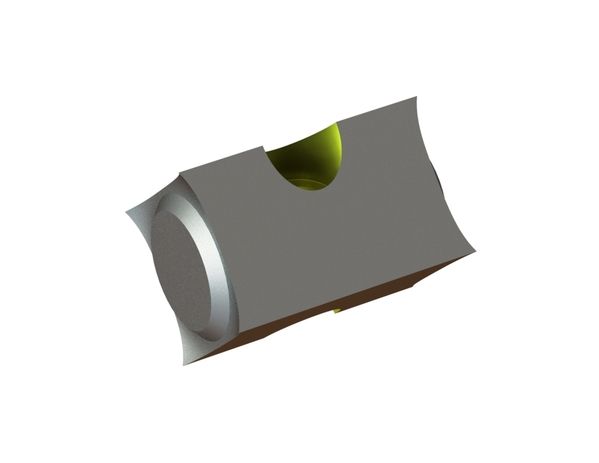 Hackmesser 65x40x40 Eco Line Bohrung Ø13 mit beids. Senkung Ø20, X-Variante