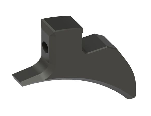 Messerhalter  260x238x60 für Schlagmesser mit Unterlage, Bohrung Ø25.5