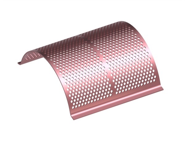 Screen plate 804 wide, sheet thickness t=10 hole Ø20, bar width 8, Hardox